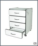 gaveteiro volante - 4 gavetas